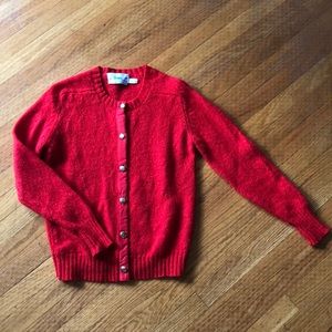DONATING SOON! Vintage red Scottish wool cardigan